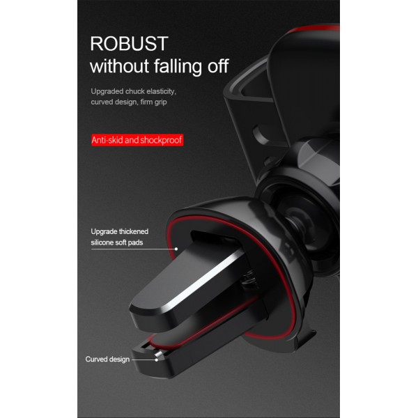 BASEUS βάση αεραγωγού αυτοκινήτου Metal Age Gravity SUYL-D01, μαύρη BASEUS βάση αεραγωγού αυτοκινήτου Metal Age Gravity SUYL-D01, μαύρη