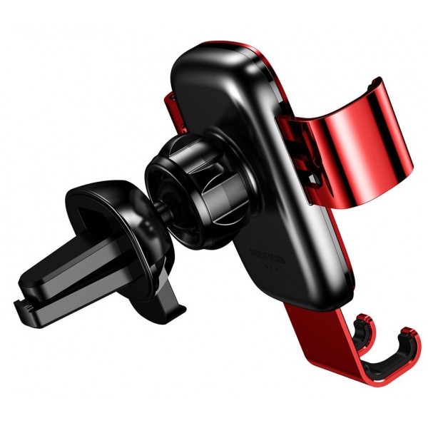 BASEUS βάση αεραγωγού αυτοκινήτου Metal Age Gravity SUYL-D09, κόκκινη BASEUS βάση αεραγωγού αυτοκινήτου Metal Age Gravity SUYL-D09, κόκκινη