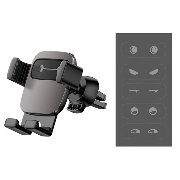 BASEUS βάση αεραγωγού αυτοκινήτου Cube Gravity SUYL-FK01, μαύρη BASEUS βάση αεραγωγού αυτοκινήτου Cube Gravity SUYL-FK01, μαύρη