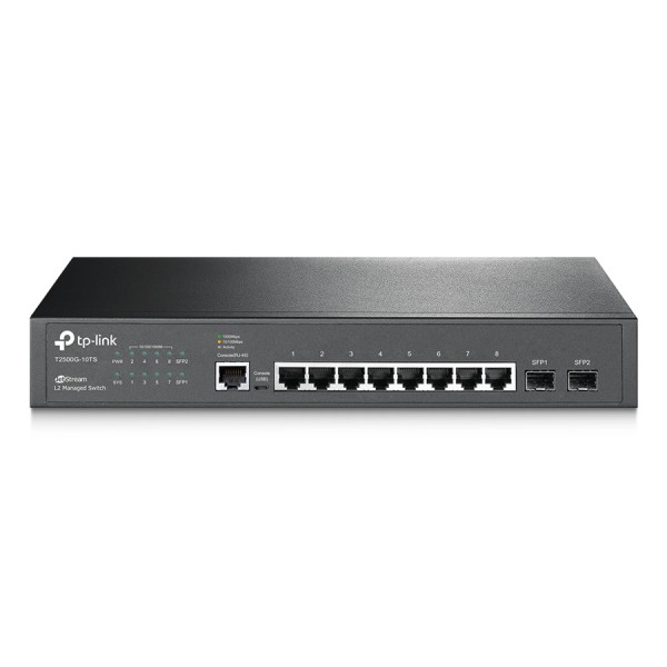TP-LINK JetStream L2 Managed Switch T2500G-10TS, 8-Port Gbit, Ver. 2.0 TP-LINK JetStream L2 Managed Switch T2500G-10TS, 8-Port Gbit, Ver. 2.0