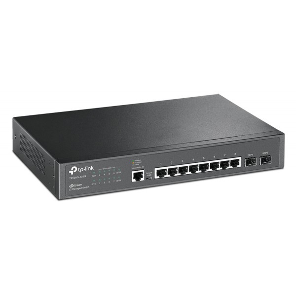 TP-LINK JetStream L2 Managed Switch T2500G-10TS, 8-Port Gbit, Ver. 2.0 TP-LINK JetStream L2 Managed Switch T2500G-10TS, 8-Port Gbit, Ver. 2.0