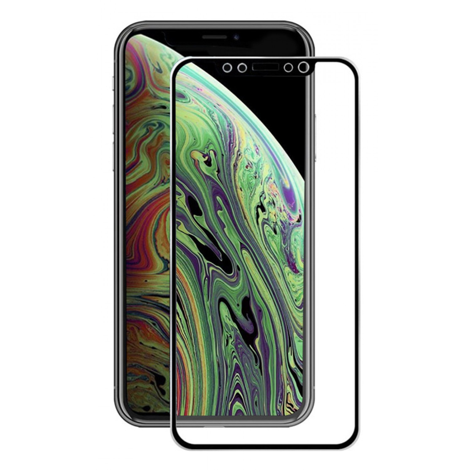 POWERTECH Tempered Glass 3D για iPhone XS, titanium, μαύρο POWERTECH Tempered Glass 3D για iPhone XS, titanium, μαύρο