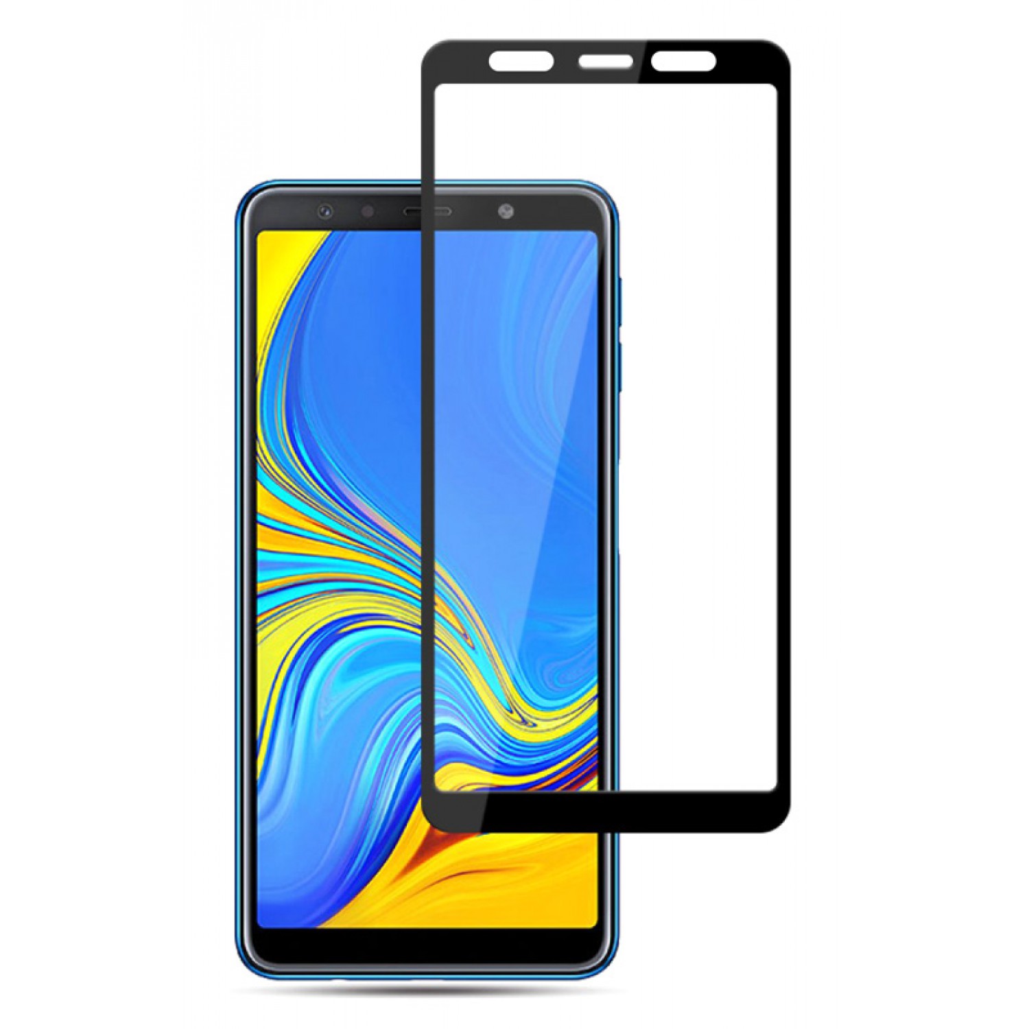 POWERTECH Tempered Glass 5D, Full Glue για Samsung A7 2018, μαύρο POWERTECH Tempered Glass 5D, Full Glue για Samsung A7 2018, μαύρο
