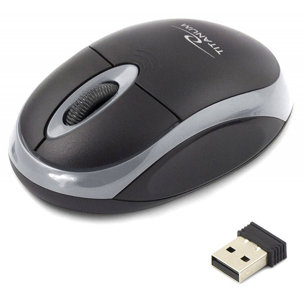 TITANUM ασύρματο ποντίκι Vulture TM116E, οπτικό, 1000DPI, μαύρο-γκρι TITANUM ασύρματο ποντίκι Vulture TM116E, οπτικό, 1000DPI, μαύρο-γκρι