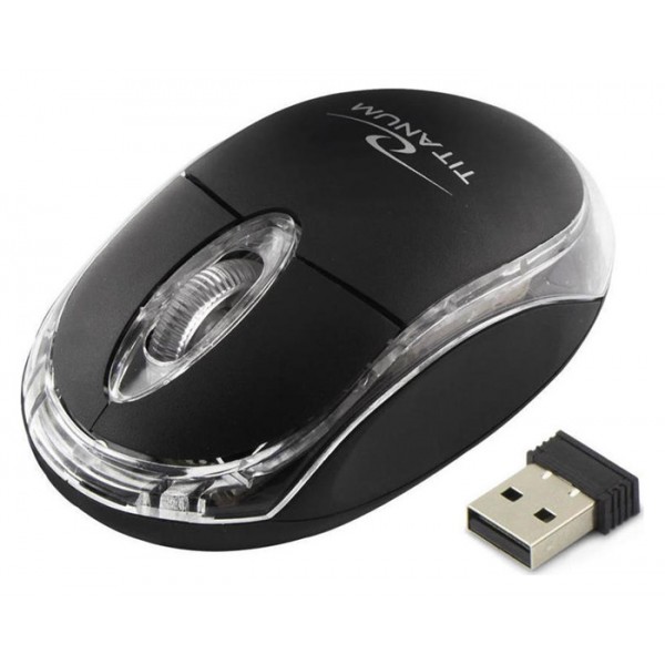 TITANUM ασύρματο ποντίκι Condor TM120K, οπτικό, 1000DPI, μαύρο TITANUM ασύρματο ποντίκι Condor TM120K, οπτικό, 1000DPI, μαύρο