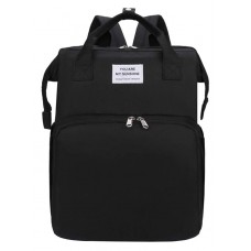 2 in 1 τσάντα πλάτης και παιδικό κρεβατάκι TMV-0048, αδιάβροχη, μαύρη