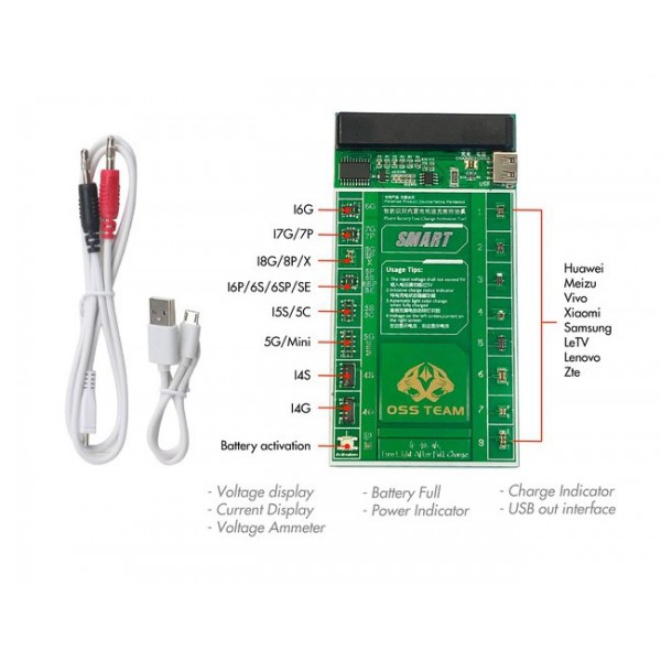 Πλακέτα φόρτισης μπαταριών W209A+ για iPhone, Oppo, VIVO, Samsung