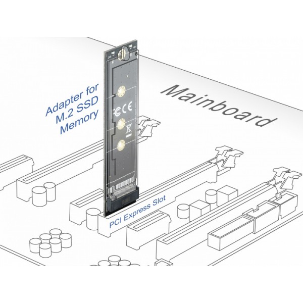 POWERTECH κάρτα επέκτασης PCIe σε M.2 Key M TOOL-0044, NVMe