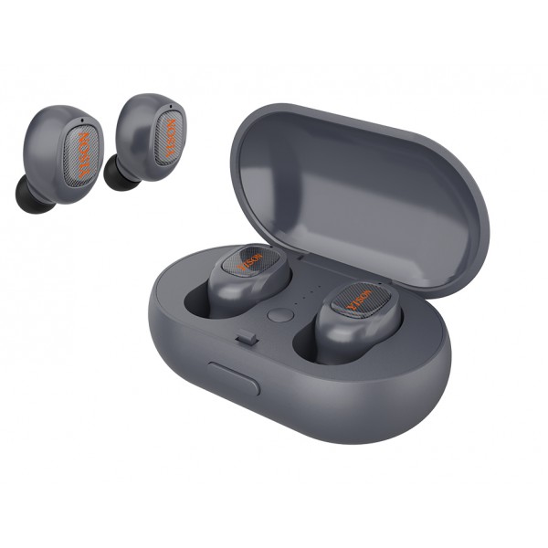 YISON earphones με θήκη φόρτισης TWS-T1, true wireless, bluetooth, γκρι YISON earphones με θήκη φόρτισης TWS-T1, true wireless, bluetooth, γκρι