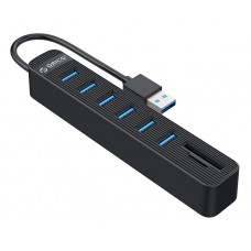 ORICO USB Hub TWU3-3AST, 1x SD, 1x TF, 6x USB ports, μαύρο