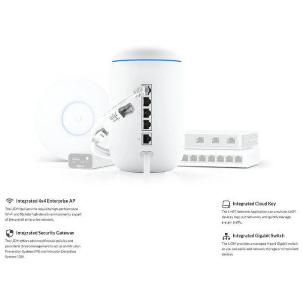 UBIQUITI UniFi Dream Machine UDM, 4x GbE ports