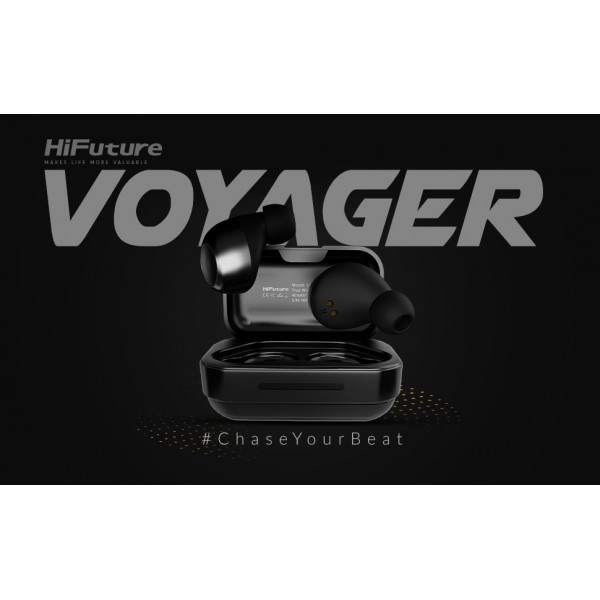 HIFUTURE earphones Voyager με θήκη φόρτισης, true wireless, titanium HIFUTURE earphones Voyager με θήκη φόρτισης, true wireless, titanium