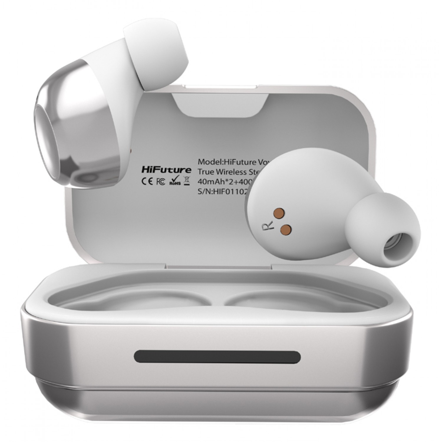 HIFUTURE earphones Voyager με θήκη φόρτισης, true wireless, λευκά HIFUTURE earphones Voyager με θήκη φόρτισης, true wireless, λευκά