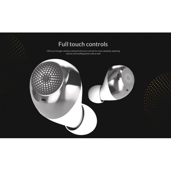 HIFUTURE earphones Voyager με θήκη φόρτισης, true wireless, λευκά HIFUTURE earphones Voyager με θήκη φόρτισης, true wireless, λευκά