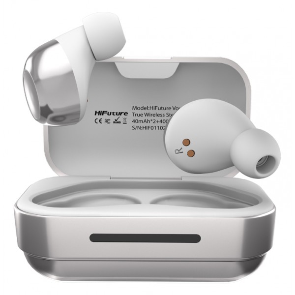 HIFUTURE earphones Voyager με θήκη φόρτισης, true wireless, λευκά HIFUTURE earphones Voyager με θήκη φόρτισης, true wireless, λευκά