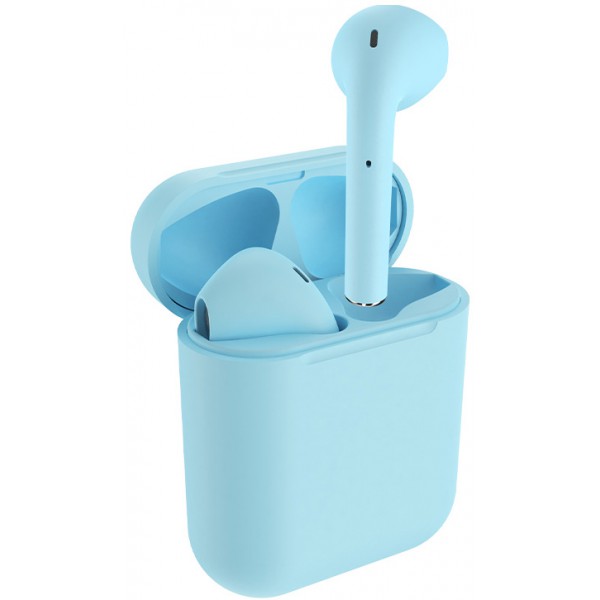 CELEBRAT earphones W10, true wireless, με θήκη φόρτισης, μπλε