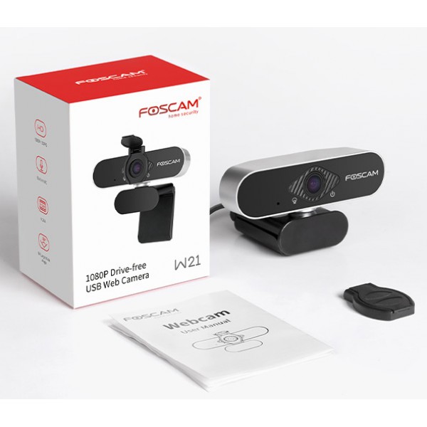 FOSCAM web κάμερα W21, USB, Full HD, μικρόφωνο, 84° γωνία θέασης, μαύρη FOSCAM web κάμερα W21, USB, Full HD, μικρόφωνο, 84° γωνία θέασης, μαύρη