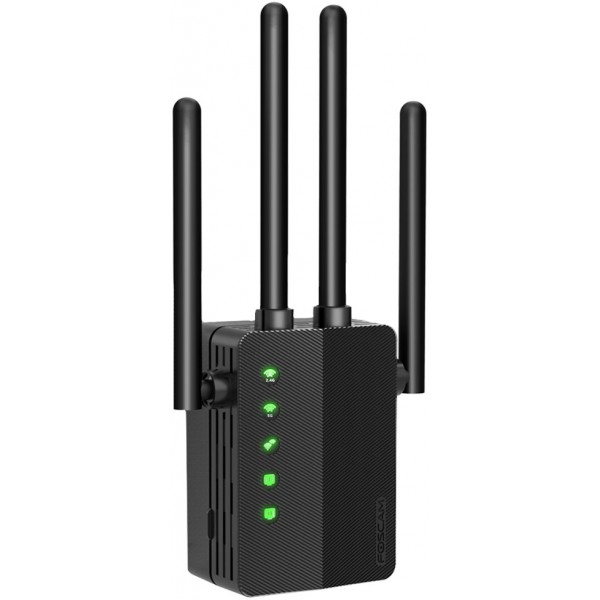 FOSCAM wifi extender WE1, dual-band, 2x θύρες LAN, 1200Mbps AC, μαύρο FOSCAM wifi extender WE1, dual-band, 2x θύρες LAN, 1200Mbps AC, μαύρο
