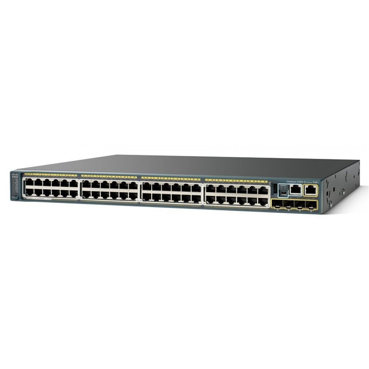 CISCO used Catalyst Switch C2960S-48LPS-L, 48 ports PoE, managed