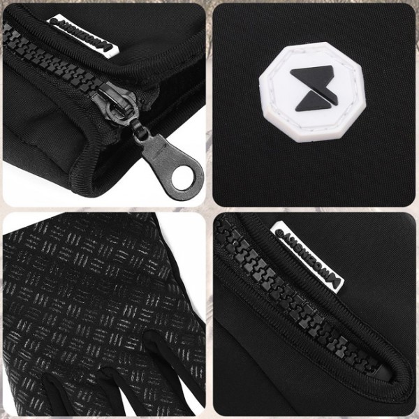 WOZINSKY χειμωνιάτικα γάντια άθλησης WTG1BK, για οθόνη αφής, XL, μαύρα