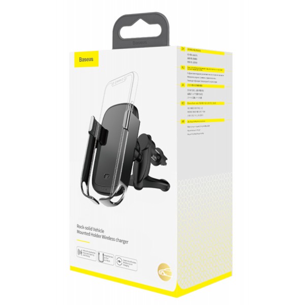 BASEUS ασύρματος φορτιστής και βάση αυτοκινήτου WXHW01-01, 10W, μαύρο