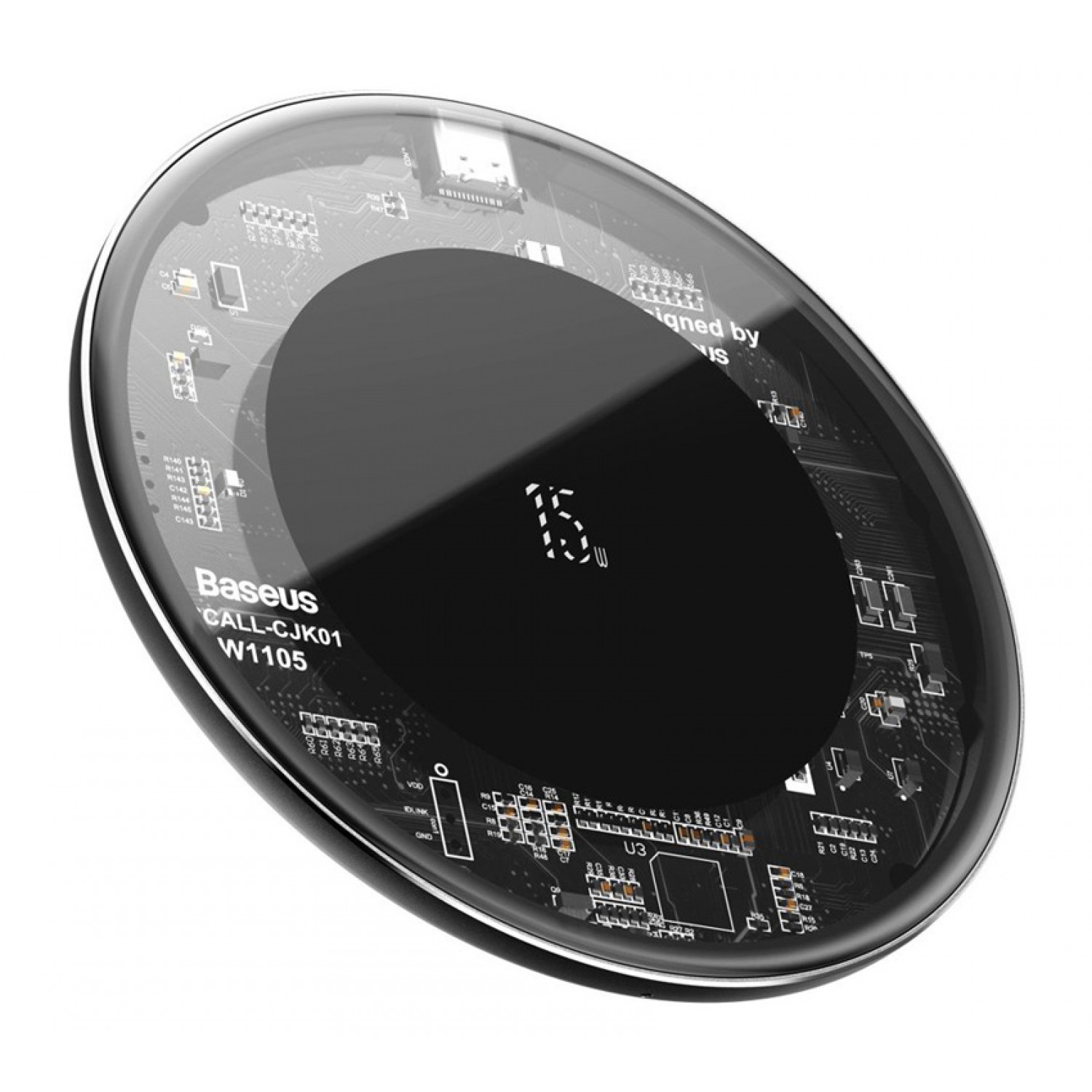 BASEUS ασύρματος φορτιστής Simple WXJK-BA02, USB Type-C, 15W, διάφανος BASEUS ασύρματος φορτιστής Simple WXJK-BA02, USB Type-C, 15W, διάφανος
