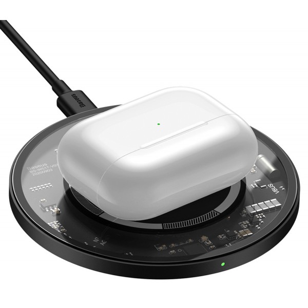 BASEUS ασύρματος φορτιστής WXJK-E02, 15W, διάφανος BASEUS ασύρματος φορτιστής WXJK-E02, 15W, διάφανος