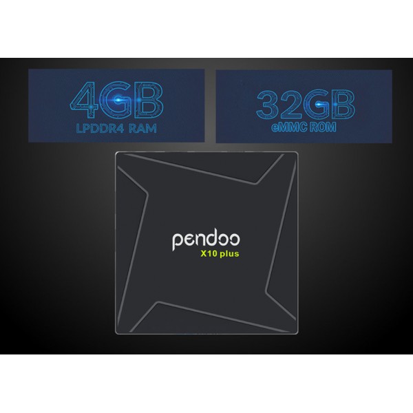 PENDOO TV Box X10 Plus, 4K, S905XII, 4GB DDR4, 32GB eMMC, Android 8.1 PENDOO TV Box X10 Plus, 4K, S905XII, 4GB DDR4, 32GB eMMC, Android 8.1