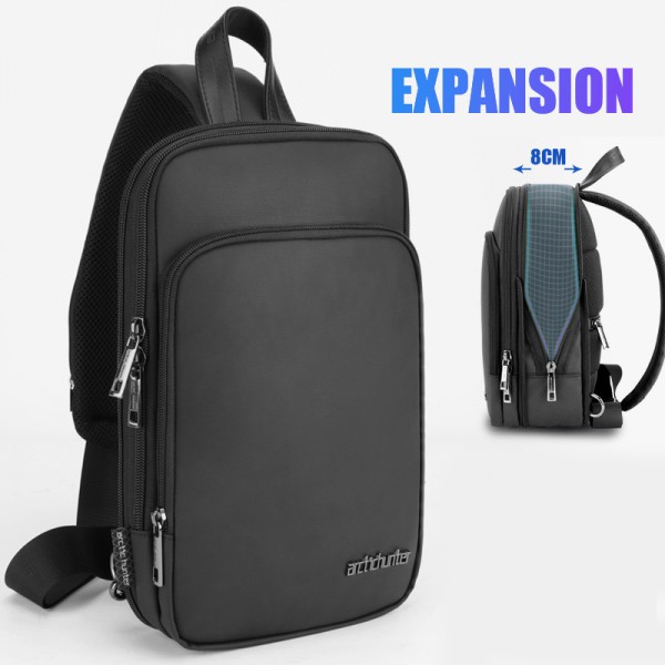 ARCTIC HUNTER τσάντα Crossbody XB00111-BK, αδιάβροχη, μαύρη