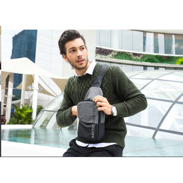 ARCTIC HUNTER τσάντα Crossbody XB0058-DG, αδιάβροχη, σκούρο γκρι