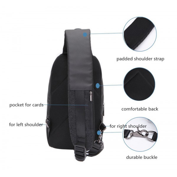 ARCTIC HUNTER τσάντα Crossbody XB0060-DG, αδιάβροχη, γκρι