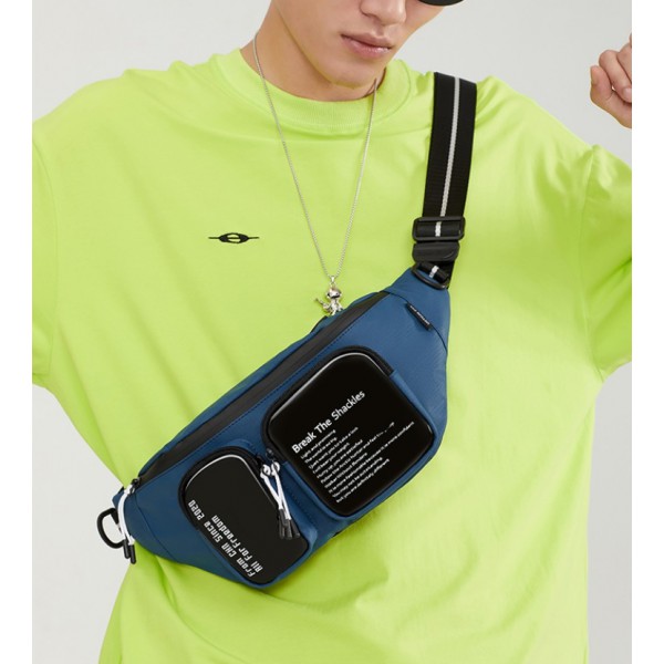 SUPER FIVE τσάντα μέσης Y00015-BL, μπλε SUPER FIVE τσάντα μέσης Y00015-BL, μπλε