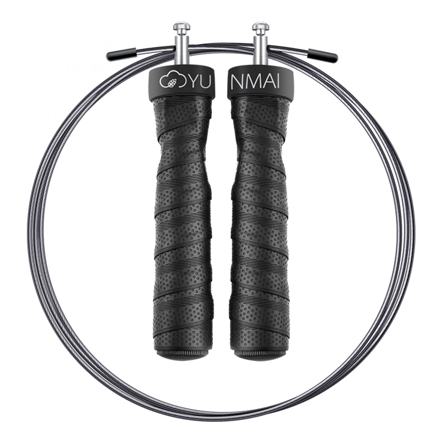 YUNMAI σχοινάκι γυμναστικής YMHR-P702, μαύρο YUNMAI σχοινάκι γυμναστικής YMHR-P702, μαύρο