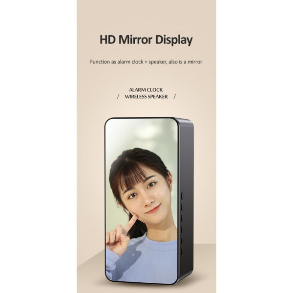 USAMS multi-functional ρολόι & ηχείο YX7LY01, BT/3.5mm/micro SD, μαύρο