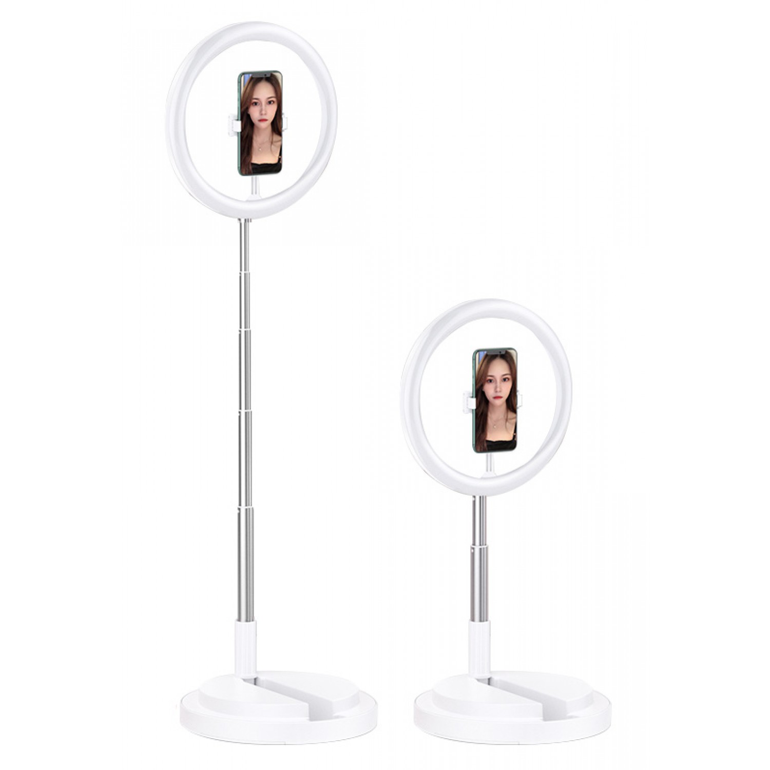 USAMS φωτιστικό δαχτυλίδι με βάση κινητού US-ZB120, λευκό USAMS φωτιστικό δαχτυλίδι με βάση κινητού US-ZB120, λευκό