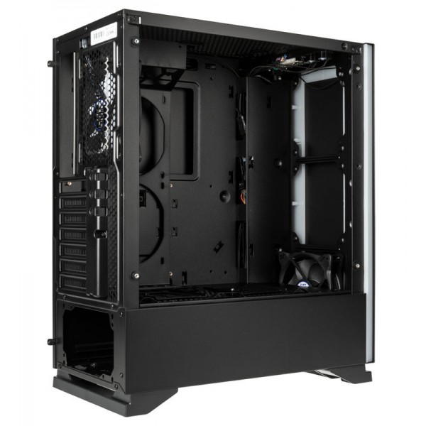 ZALMAN PC case S5 mid tower 398x212x465mm, 2x fan, διάφανο πλαϊνό, μαύρο