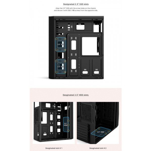 ZALMAN PC case T6, mid tower, 377x200x430mm, 1x fan