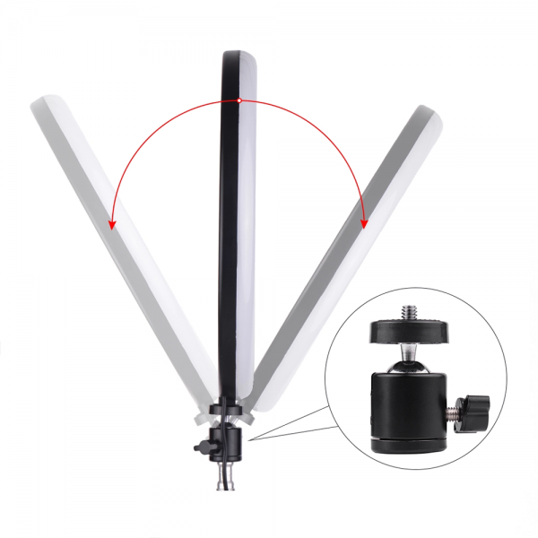 LED Ring light No brand M26, 26cm, 20W, Black - 40127