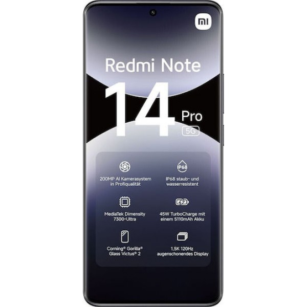 Xiaomi Redmi Note 14 Pro 5G Dual SIM (12/512GB) Midnight Black Xiaomi Redmi Note 14 Pro 5G Dual SIM (12/512GB) Midnight Black